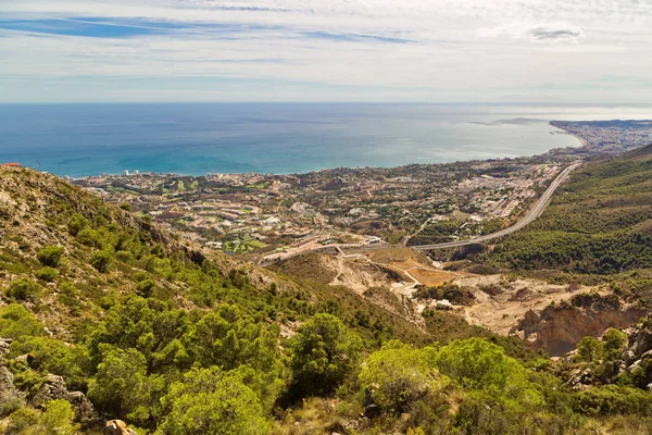 Panoramik manzaralı Costa del Sol — Stok fotoğraf