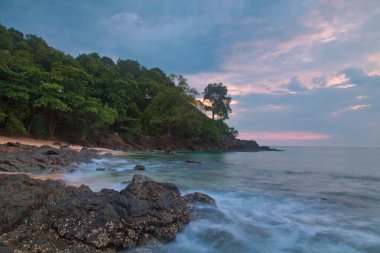 kasvetli tropikal günbatımı