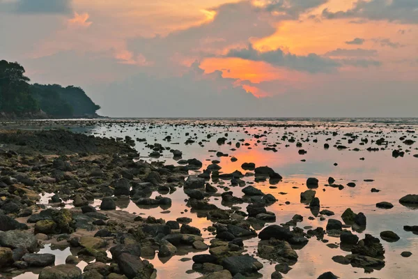 Pôr do sol ebb paisagem — Fotografia de Stock