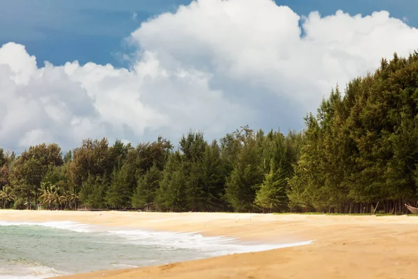 Tropisk strand under mörk himmel — Stockfoto