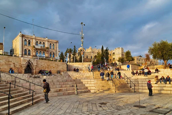 Area in front Damascus gate of Jerusalem — Stock Photo, Image