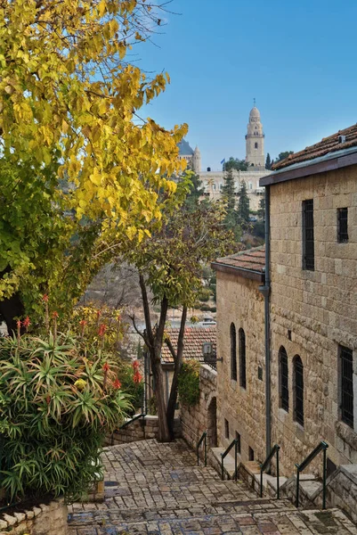 Régi házak, Jeruzsálemben — Stock Fotó