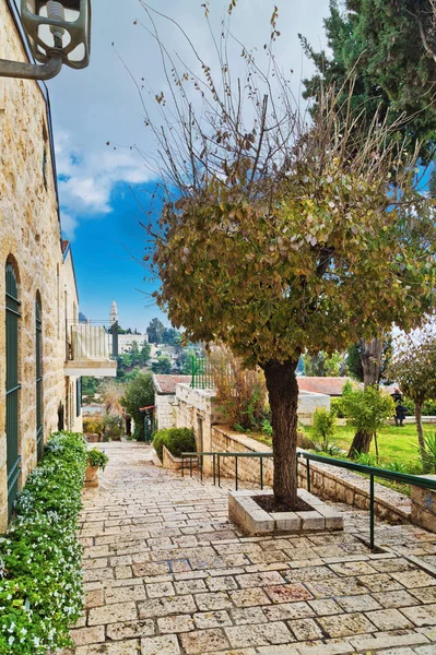 Старые дома в Иерусалиме — стоковое фото