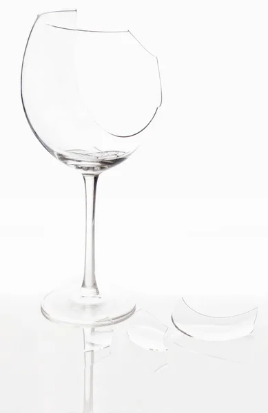 Defektes Weinglas — Stockfoto