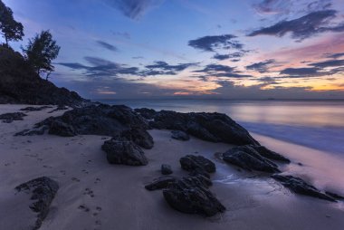 kasvetli tropikal günbatımı