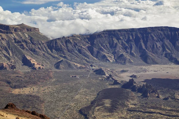 Kilátás a Mount Teide vulkán tetejéről — Stock Fotó