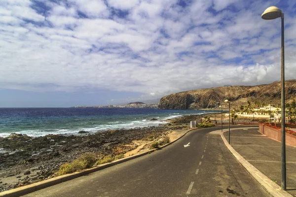 Een Weg Een Uitzicht Zee Tenerife Canarische Eilanden — Stockfoto