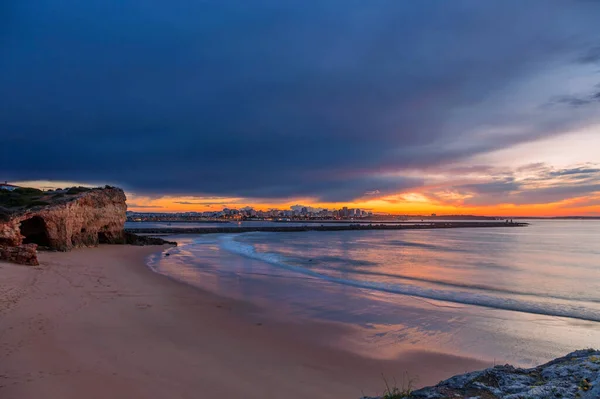 Beautiful Seascape Beach Cliffs Ocean Pintadinho Beach Ferragudo Lagoa Algarve — Stock Photo, Image