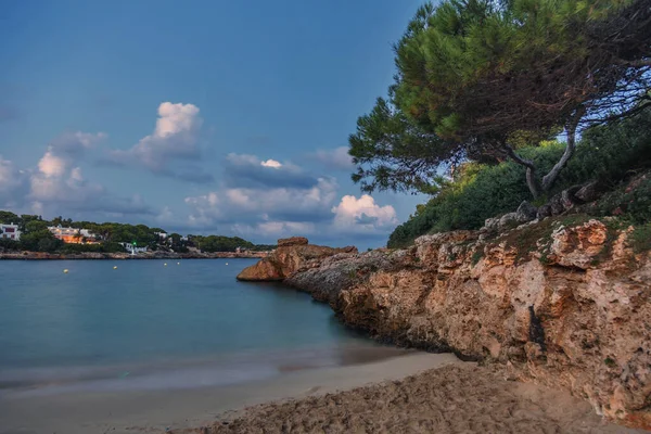 Avondstrand Voor Nacht Mallorca Eiland Spanje Middellandse Zee Balearen — Stockfoto
