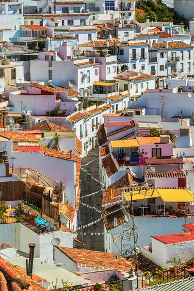 Typical White Houses Narrow Street Mijas Town Andalusia Spain — Stock Photo, Image