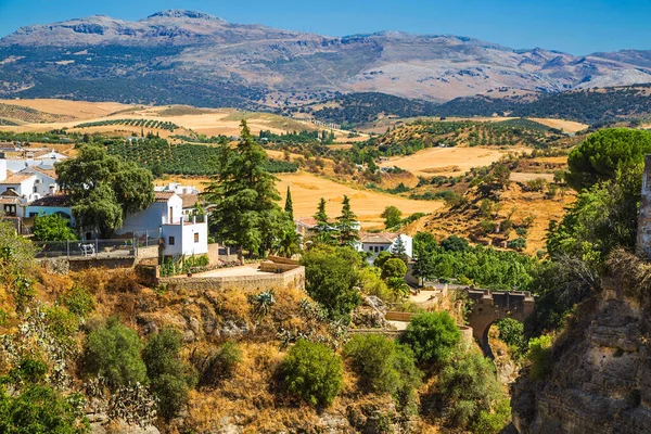 Uitzicht Omgeving Vanaf Een Hoogte Van Ronda Spanje — Stockfoto