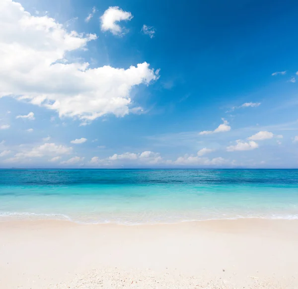 Spiaggia di sabbia tropicale e mare — Foto Stock