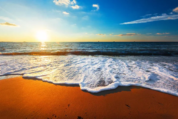 Tropical sandy beach and sea — Stock Photo, Image