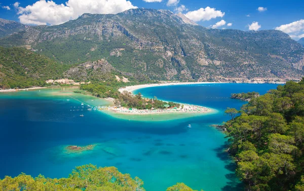 Blauwe Lagune Oludeniz Turkije Stockafbeelding