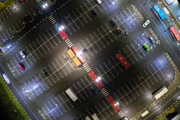 夜景駐車場 — ストック写真