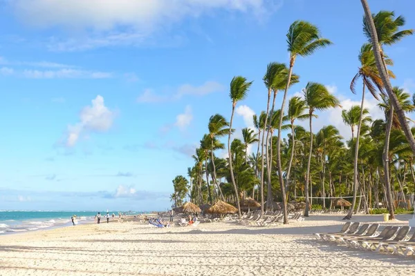 Zonnig Strand Dominicaanse Republiek Punta Cana — Stockfoto