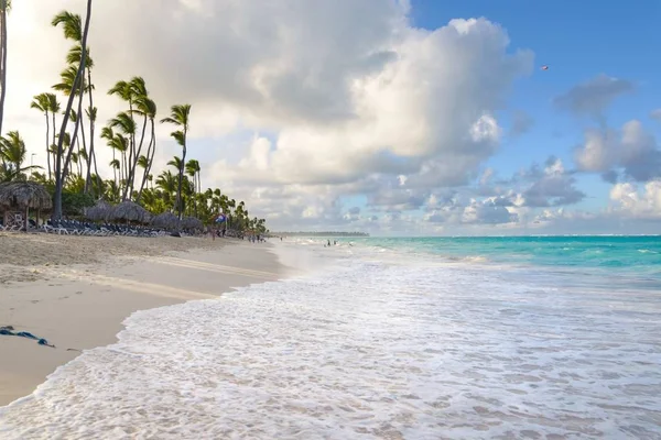 Zonnig Strand Dominicaanse Republiek Punta Cana — Stockfoto