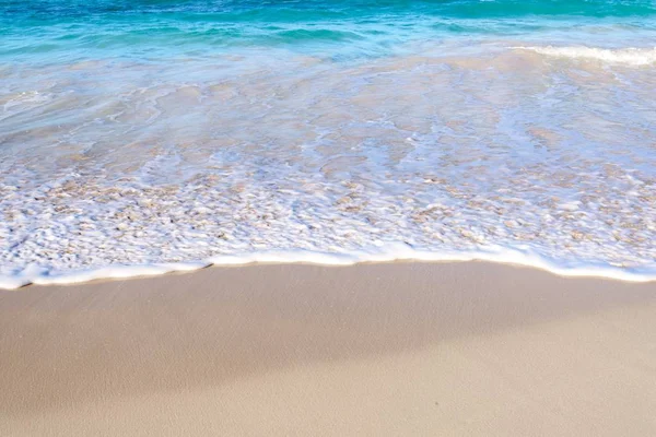 Vague Sur Une Plage Sable Fin Été — Photo