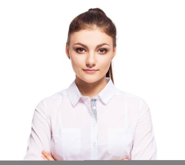 Beyaz arka plan, kadının