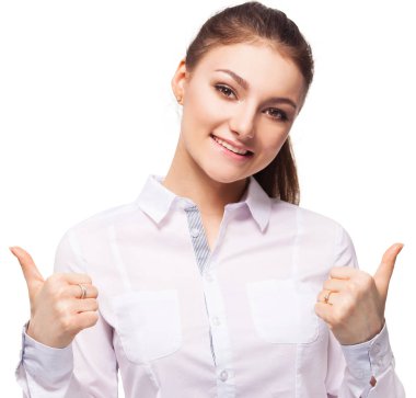 Beyaz arka plan, kadının