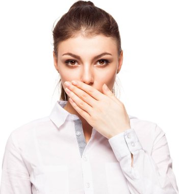 Beyaz bacground kadına