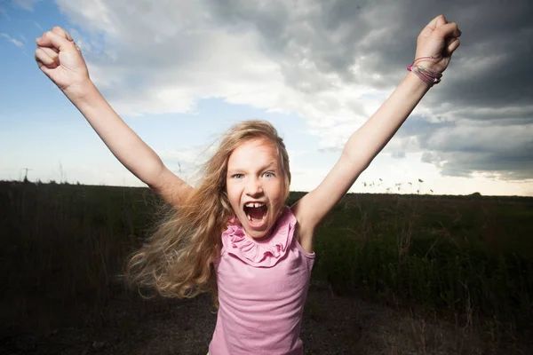 Happy child outdoors — Stock Photo, Image