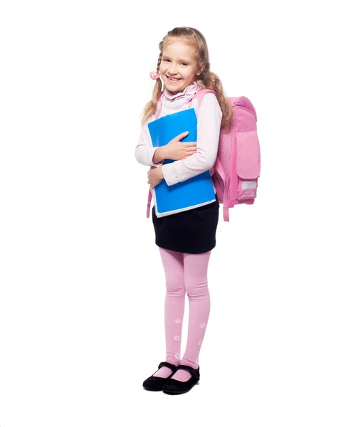 Kind met Schooltasje — Stockfoto