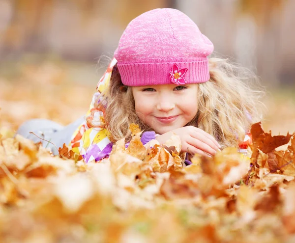 秋の少女 ストック画像