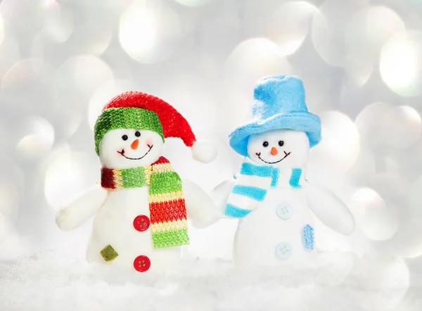 Christmas decoration on snow — Stock Photo, Image