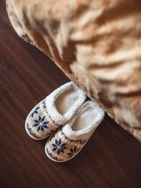 Slippers on floor — Stock Photo, Image