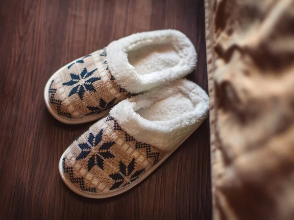 Slippers on floor — Stock Photo, Image