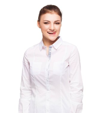 Beyaz arka plan, kadının