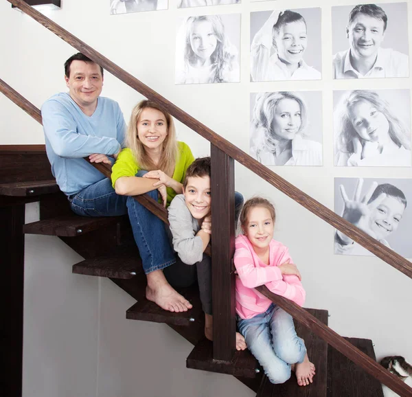 Family photos on the wall