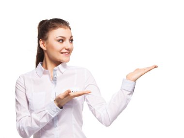 Beyaz arka plan, kadının