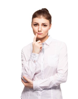 üzgün genç kadın