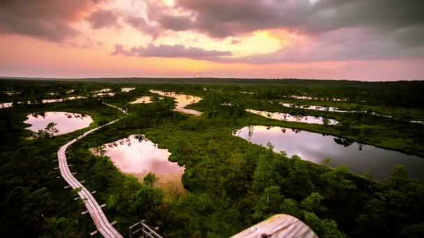 Захід сонця сповільненої зйомки в Кемері Національний парк — стокове відео