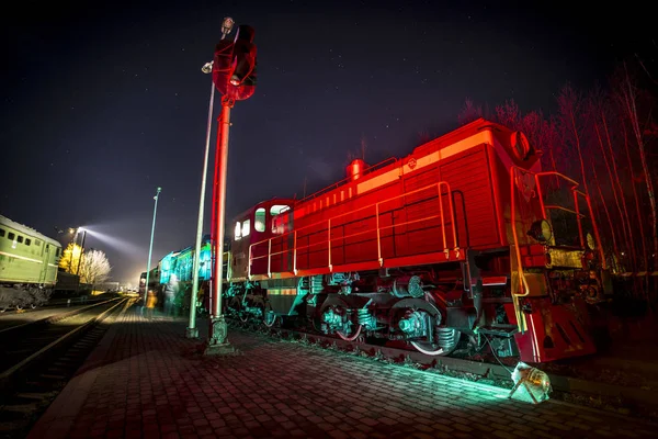 Train de locomotive soviétique — Photo