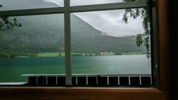 Time-laspe indoor of Mindresunde Camping Norway — Stock Video