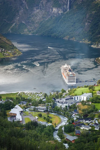 View on Geiranger city in Norway — Stock Photo, Image