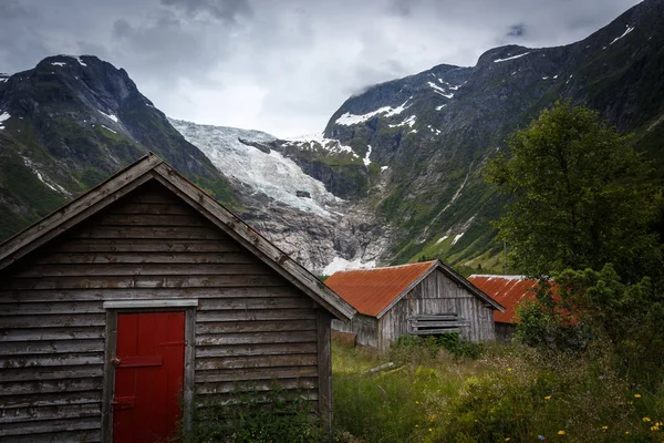 Byabreen παγετώνας στην περιοχή Fjorland Royalty Free Εικόνες Αρχείου