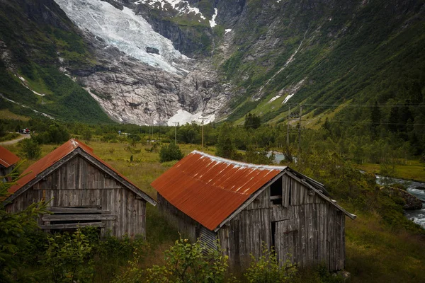 Byabreen παγετώνας στην περιοχή Fjorland Εικόνα Αρχείου
