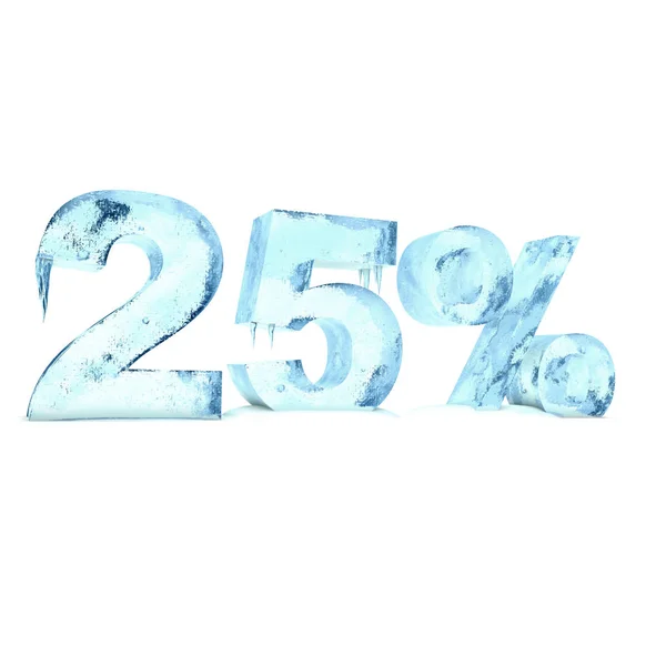 25%的冰 — 图库照片