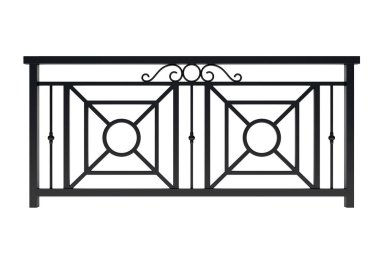 Çift siyah metal tasarımı korkuluk