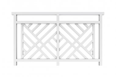 Tasarım Beyaz metal korkuluk render 3d modeli