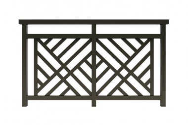 Dizayn kahverengi metal korkuluk render 