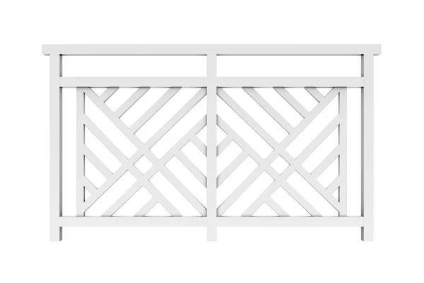 Design white metal railing render 3d model — Stock Photo, Image