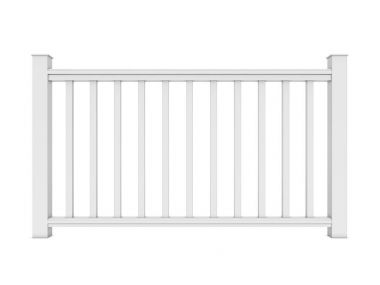 Beyaz metal klasik korkuluk render