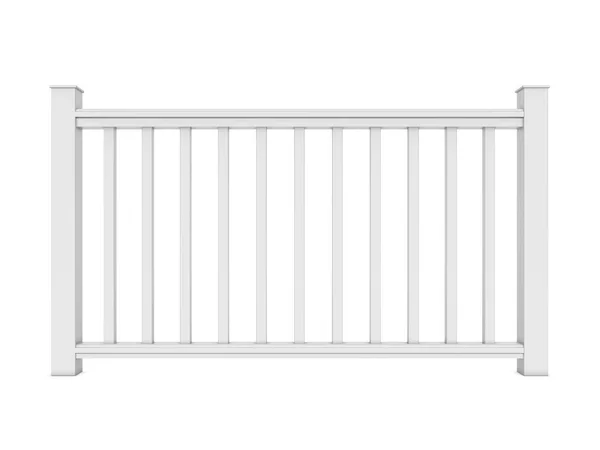 White metal classic railing render — Stock Photo, Image