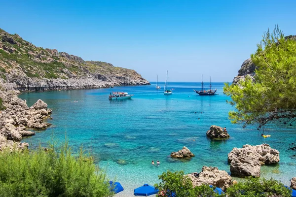 Anthony Quinn Bay. Rhodes, Greece — Stock Photo, Image