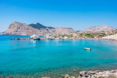 Kolymbia kıyı şeridi. Rhodes, Yunanistan